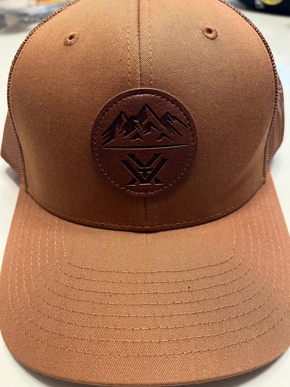Vortex Three Peak Leather Patch SnapBack Hat